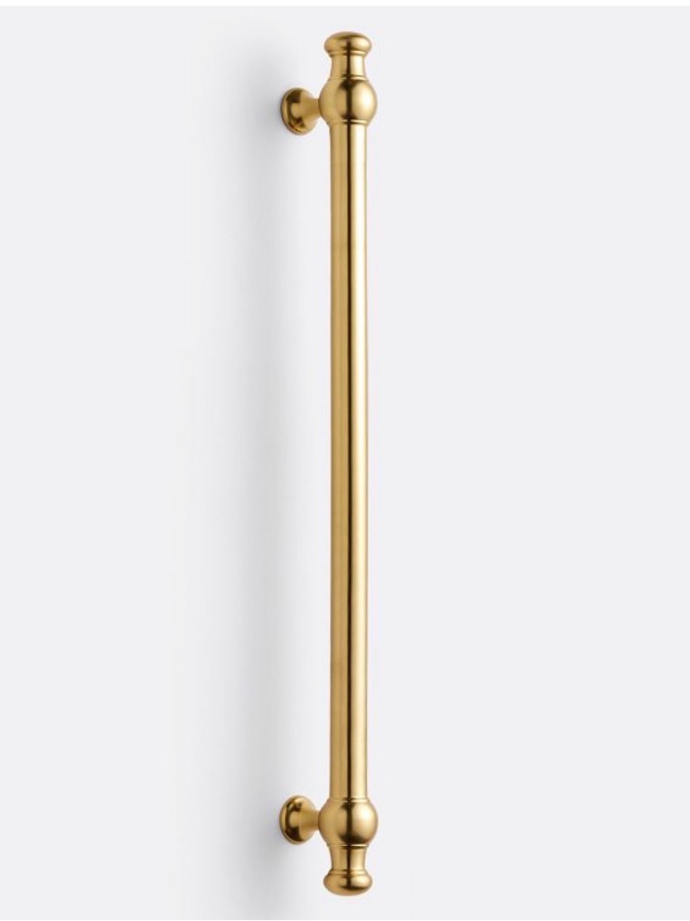Howell Appliance Pull - 12in Solid Unlacquered Brass Finish Long Pull Handle